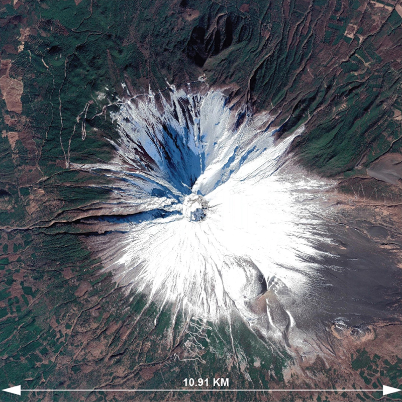Mount Fuji (Active Volcano)<br>Honshu Island, Japan<br>Middle Paleolithic