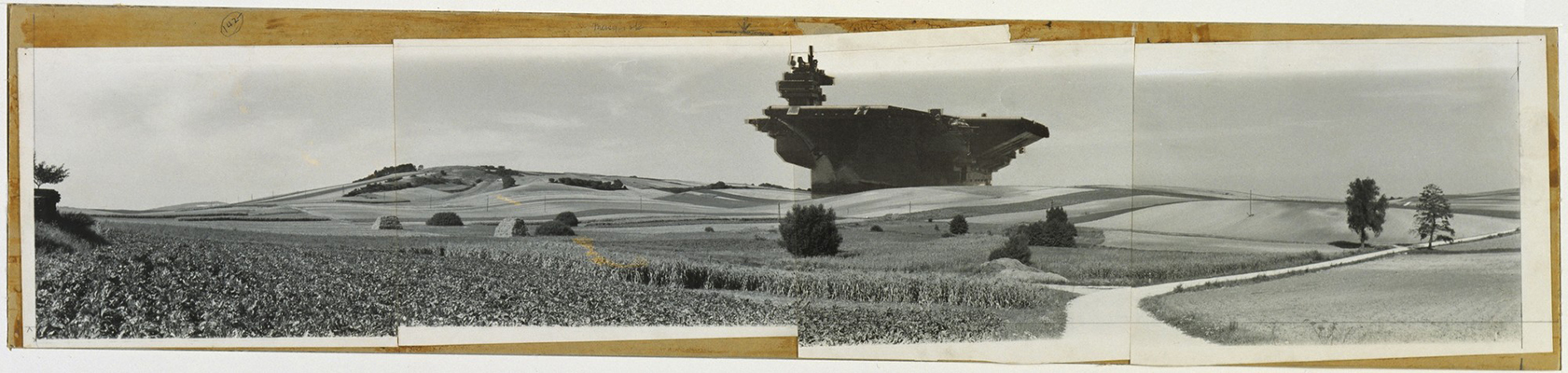 Aircraft Carrier City in Landscape<br>Hans Hollein<br>1964