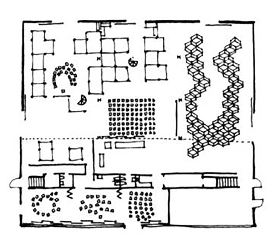 Space Planning at 1800 Berkley<br>Ray Kappe<br>1972